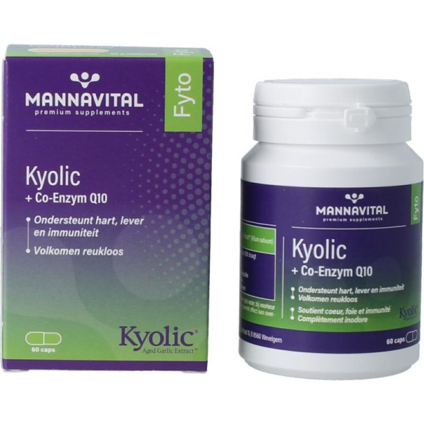 Mannavital Kyolic + co-enzym Q10 (60 Vegetarische capsules)