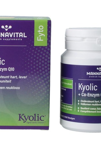 Mannavital Kyolic + co-enzym Q10 (60 Vegetarische capsules)