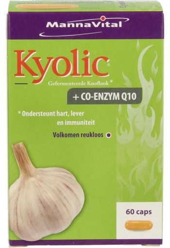 Mannavital Kyolic + co-enzym Q10 (60 Vegetarische capsules)