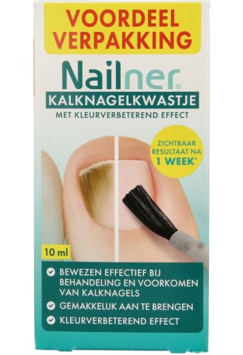 Nailner Kalknagelkwastje 2-in-1 voordeelverpakking (10 Milliliter)