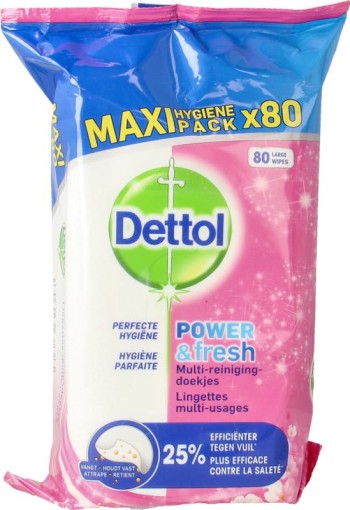 Dettol Power & Fresh Allesreiniger Kersen 80 stuks