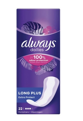 Always Fresh & Protect Long Plus Inlegkruisjes 22s