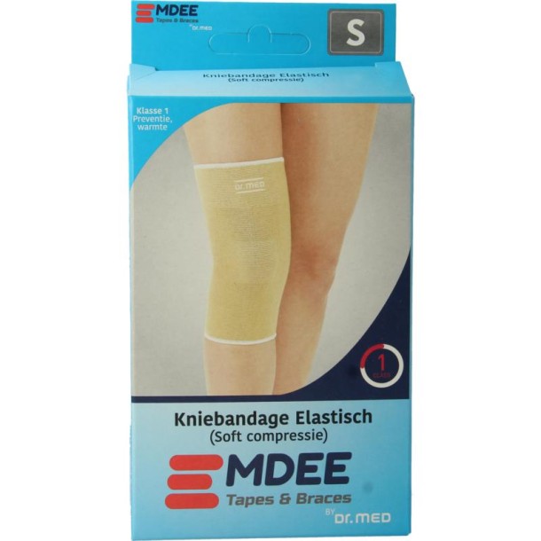 Emdee Elastic support knie maat S huidskleur (1 Stuks)