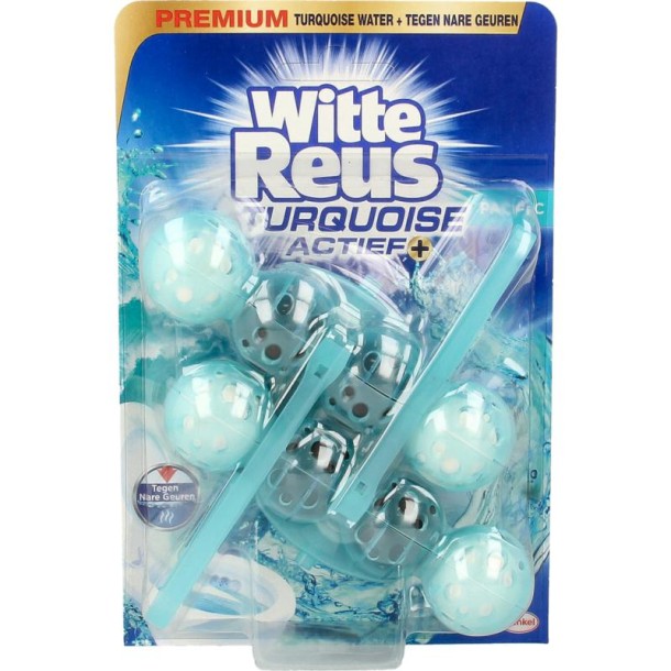 Witte Reus Toiletblok turquoise actief (2 Stuks)