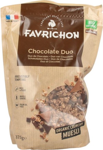 Favrichon Chocolade duo crunchy muesli (375 Gram)