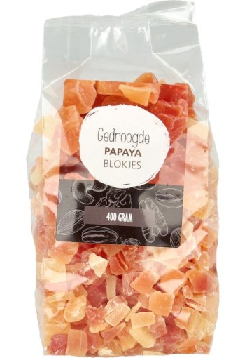 Mijnnatuurwinkel Papaya blokjes gedroogd (400 Gram)