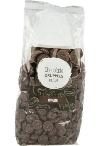 Mijnnatuurwinkel Chocolade druppels puur (400 Gram)