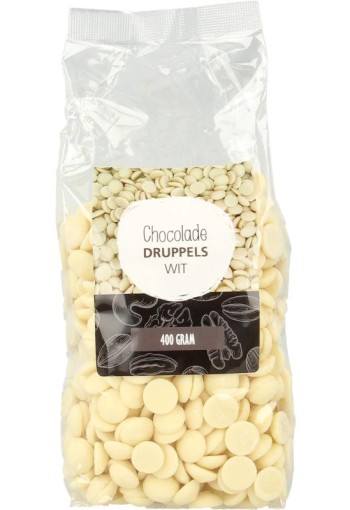 Mijnnatuurwinkel Chocolade druppels wit (400 Gram)