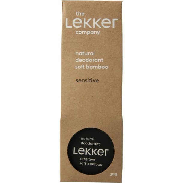 Lekker Company Deodorant natural soft bamboo sensitive skin (30 Gram)