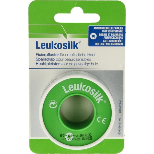 Leukosilk Hechtpleister eurolock 5m x 2.50cm (1 Stuks)