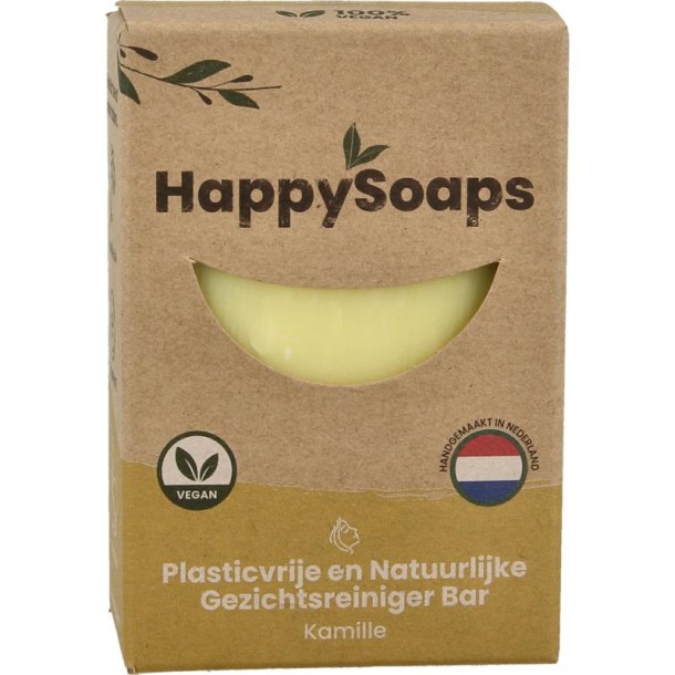 Happysoaps Gezichtsreiniger bar kamille (70 Gram)