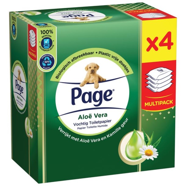 Page Vochtig toiletpapier aloe vera (152 Stuks)