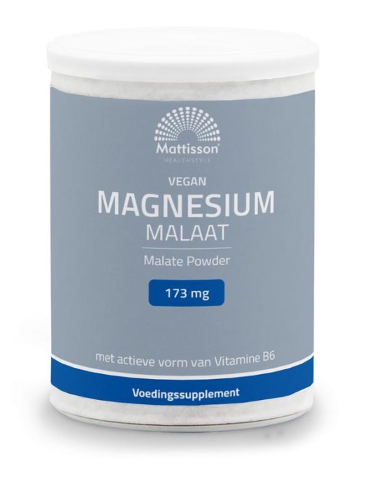 Mattisson Magnesium malaat met actieve vorm vit. b6 (200 Gram)