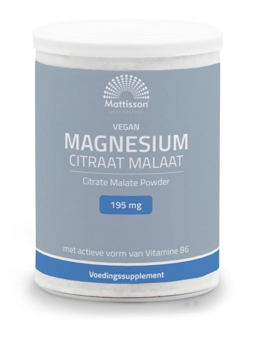 Mattisson Magnesium citraat malaat met actieve vorm vit. b6 (125 Gram)