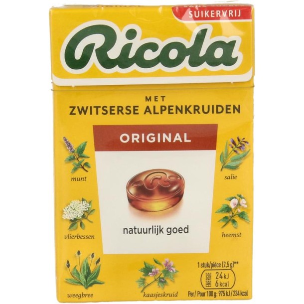 Ricola Original suikervrij doosje (50 Gram)