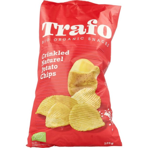 Trafo Ribbelchips gezouten bio (125 Gram)