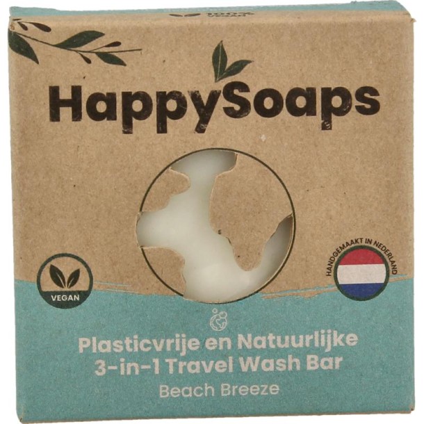 Happysoaps 3-in-1 Travel wash beach (40 Gram)