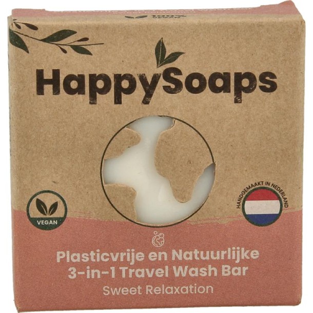 Happysoaps 3-in-1 Travel wash sweet (40 Gram)