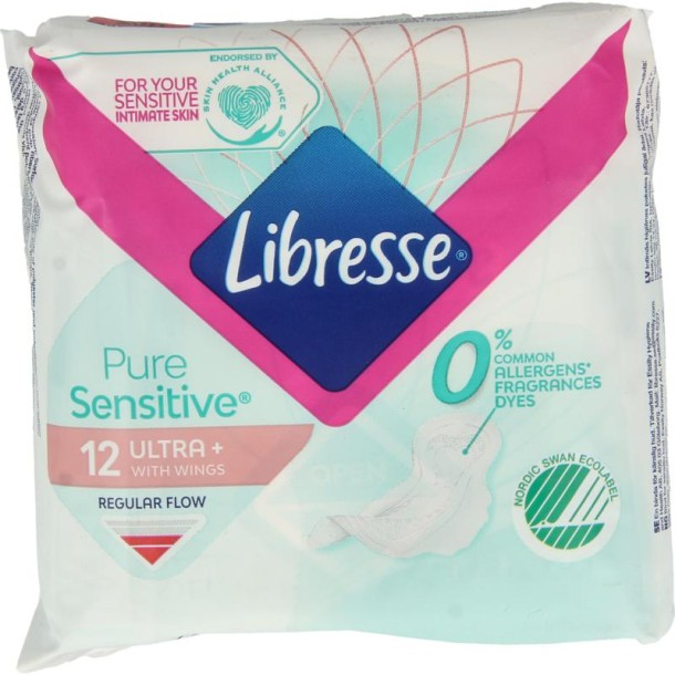 Libresse Maandverband pursens ultra normaal (12 Stuks)