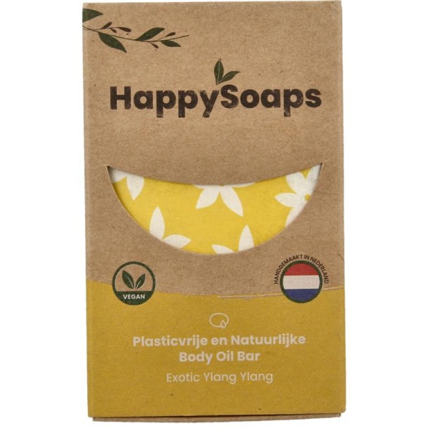 Happysoaps Body oil bar exotic ylang ylang (70 Gram)