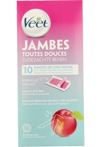 Veet Koude waxstrips benen nectarine (10 Stuks)