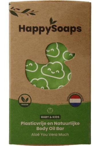 Happysoaps Baby & kids body oil bar aloe you very much (60 Gram)
