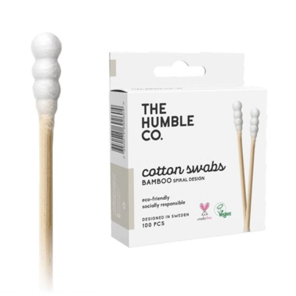 The Humble Co Wattenstaafjes spiraal - wit (100 Stuks)