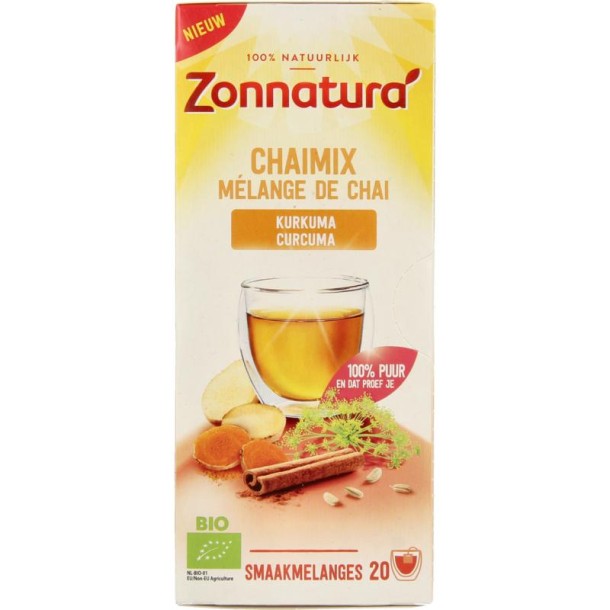 Zonnatura Chai mix kurkuma bio (20 Sachets)