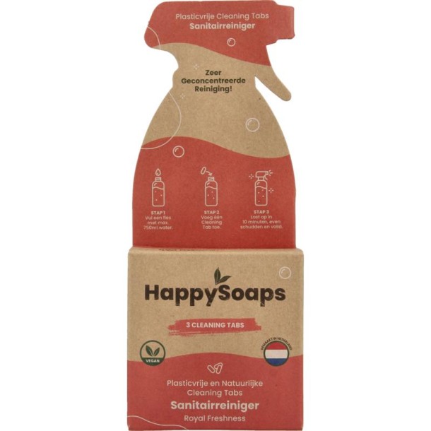 Happysoaps Cleaning tabs sanitairreiniger royal freshness (3 Stuks)