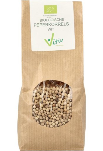Vitiv Peperkorrels wit bio (250 Gram)