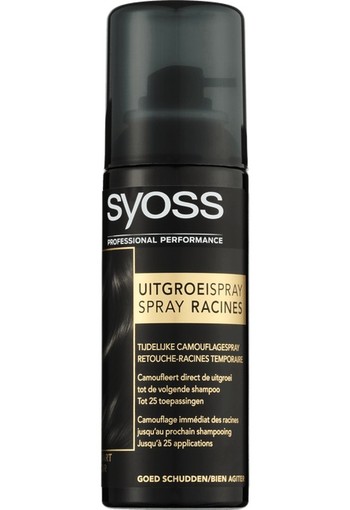 Syoss Uitgroeispray Zwart 120 ml