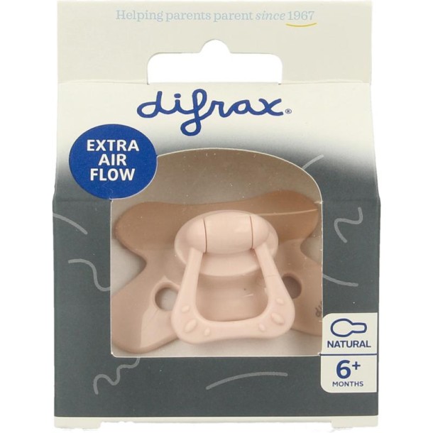 Difrax Fopspeen natural 6+ maanden assorti (1 Stuks)