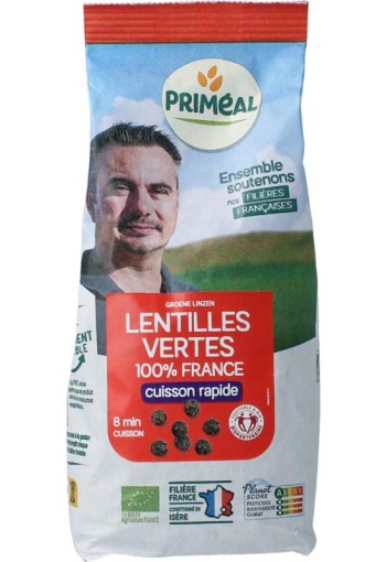 Primeal Groene linzen uit Frankrijk bio (300 Gram)