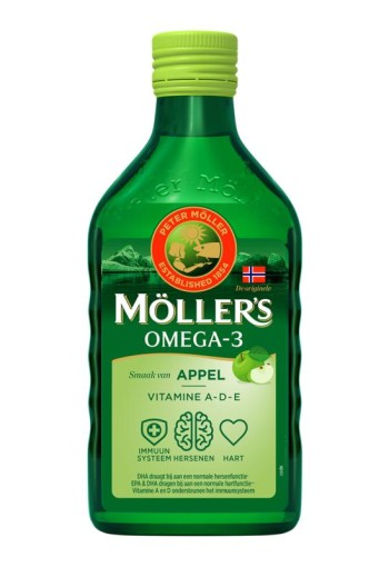 Mollers Omega-3 levertraan appel (250 Milliliter)