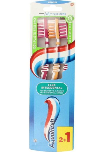 Aquafresh Tandenborstel flex interdental medium (3 Stuks)