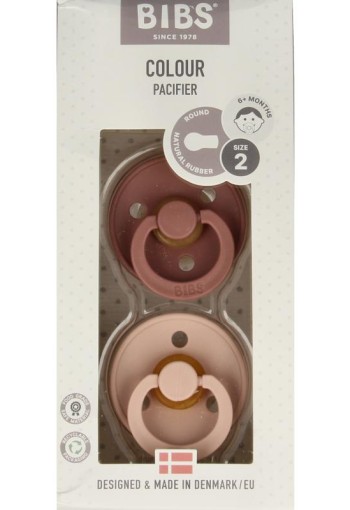 Bibs Fopspeen maat 2 - woodchuck/blush 2pack (2 Stuks)