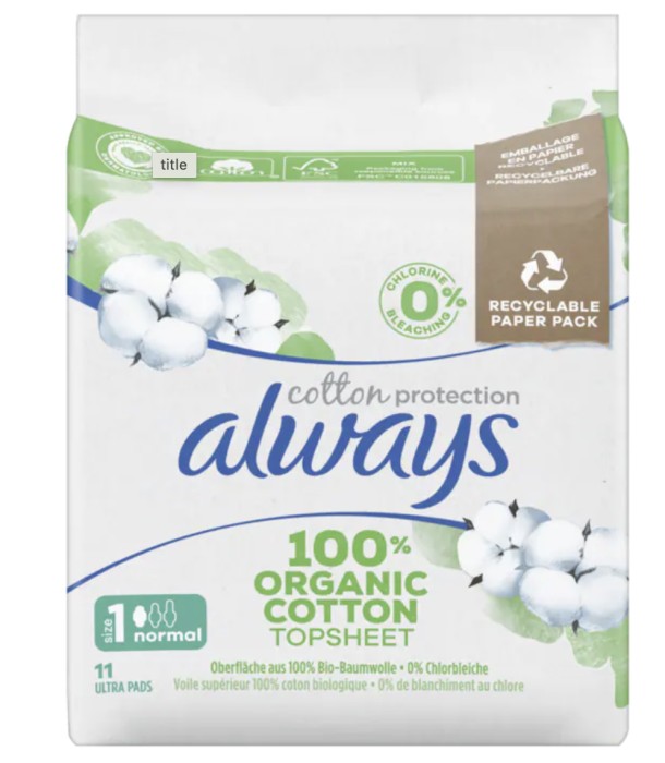 Always Cotton Protection Ultra Maandverband Met Vleugels Normal 11 stuks