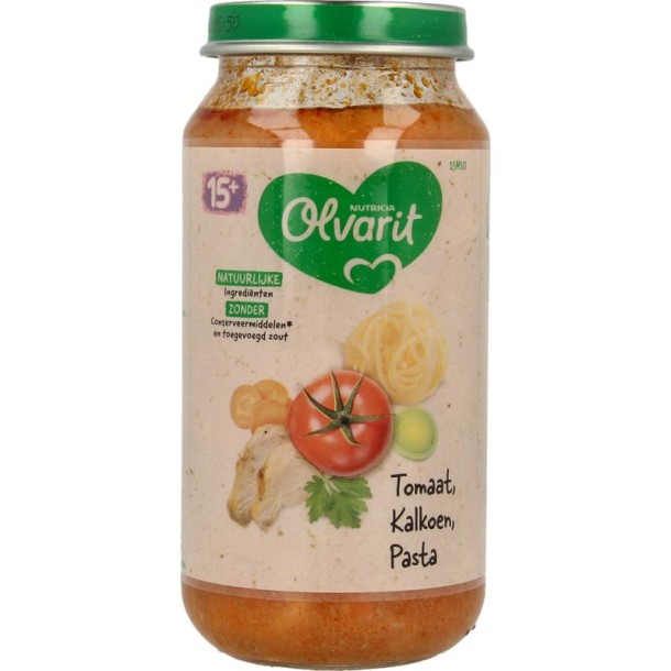 Olvarit Tomaat kalkoen pasta 15M10 (250 gram)