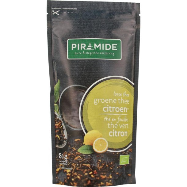 Piramide Groene thee citroen bio (80 Gram)