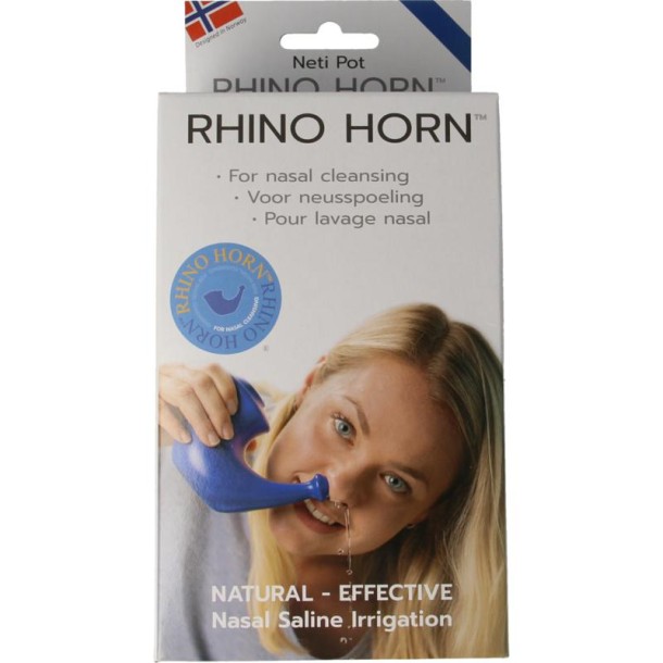 Rhino Horn Neusspoeler blauw (1 Stuks)