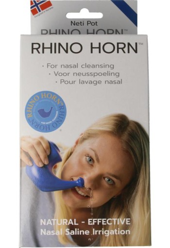 Rhino Horn Neusspoeler blauw (1 Stuks)