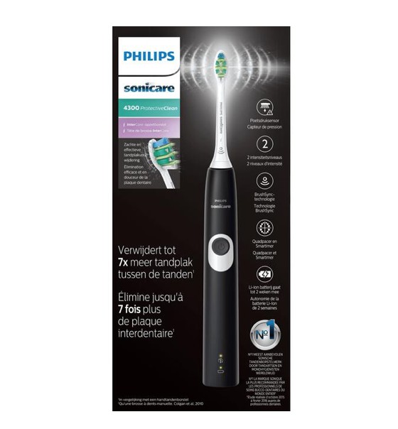 Philips Sonicare ProtectiveClean 4300 Series HX6800/63 Elektrische Tandenborstel Zwart