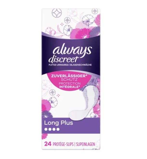 Always Discreet Inlegkruisjes Voor Urineverlies long Plus 24 st