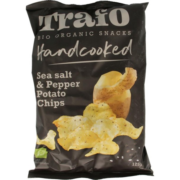 Trafo Chips handcooked zeezout & peper bio (125 Gram)