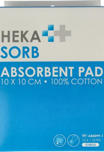 Heka Absorberend verband steriel 10 x 10cm (10 Stuks)