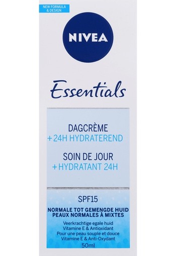 NIVEA Essentials 24H Hydraterende Dagcrème SPF15 50 ml