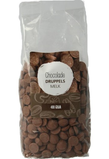 Mijnnatuurwinkel Chocolade druppels melk (400 Gram)