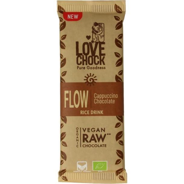Lovechock Flow cappucino chocolate mini bio (35 Gram)