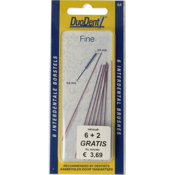 Duodent Interdentale borstels fine (8 Stuks)