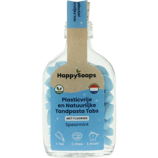 Happysoaps Tandpasta tabs met fluoride (62 Stuks)